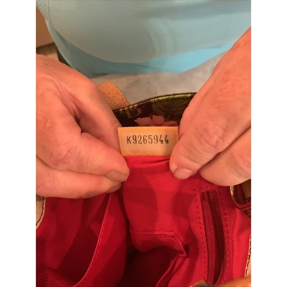 Dooney & Bourke Hydrangea Monogram Small Satchel Brown Pink BSGHY0870 WHBS New